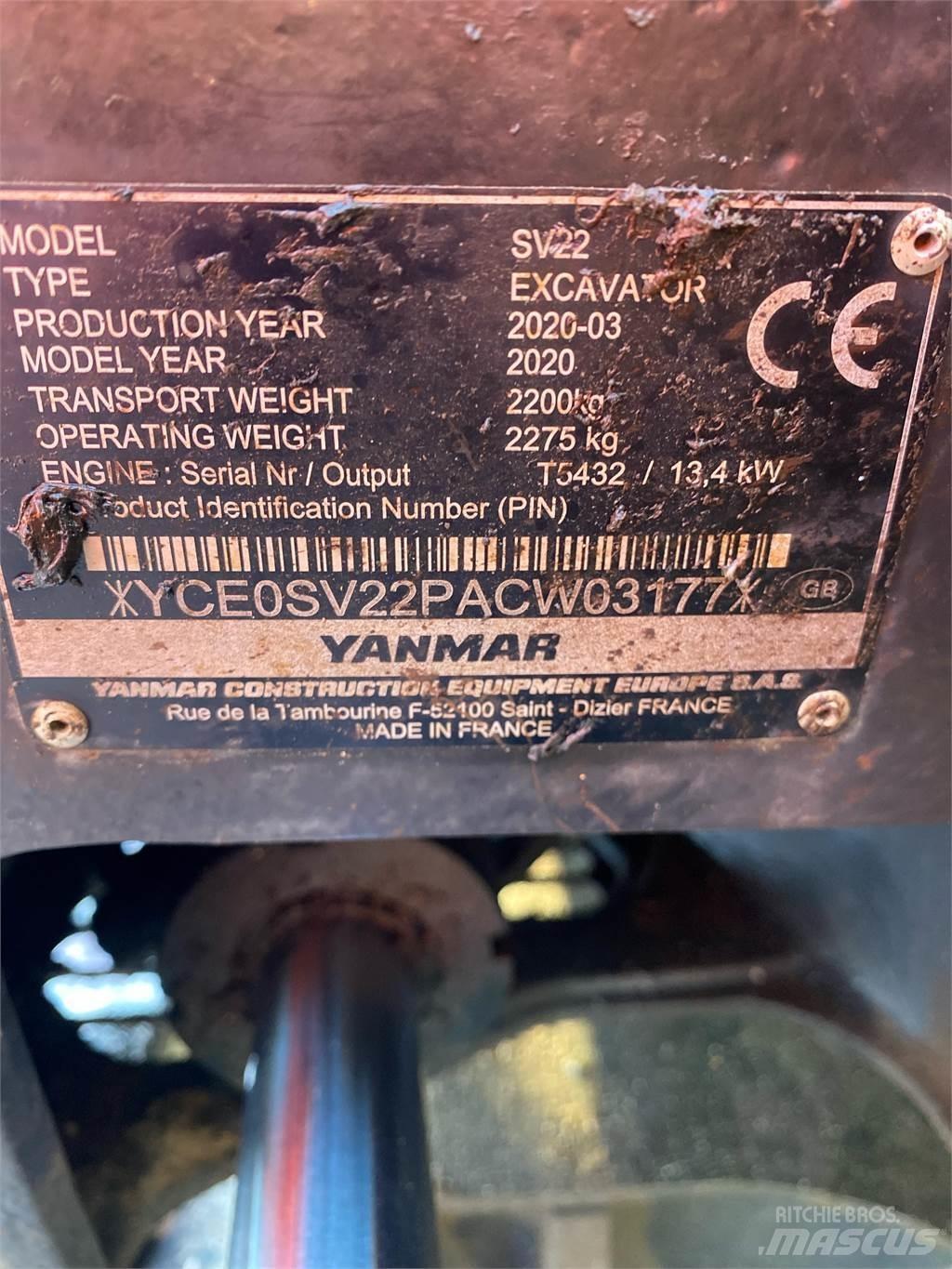 Yanmar SV22 Miniescavadeiras