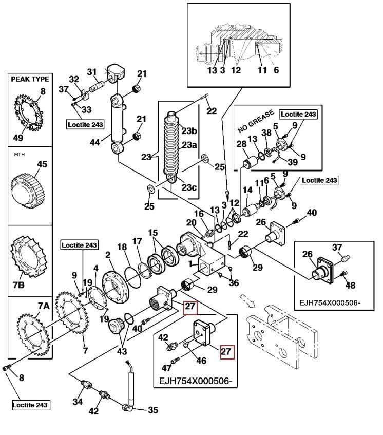  Sworzeń F063515 Cabeças de ceifeiras