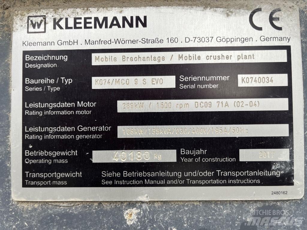 Kleemann MC 09 S Britadores móveis