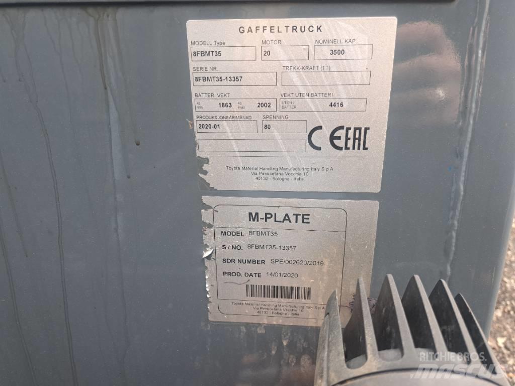 Toyota 8fbmt35 Empilhadores eléctricos