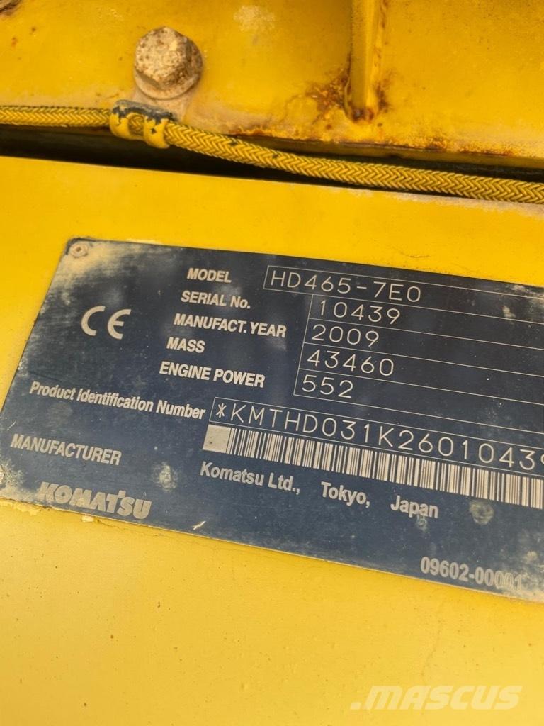 Komatsu HD 465-7 E0 Camiőes basculantes rígidos
