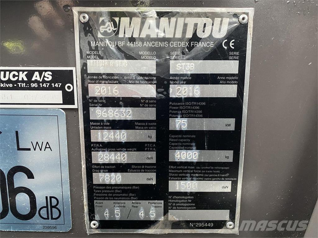 Manitou MT1840A Manipulador telescópico