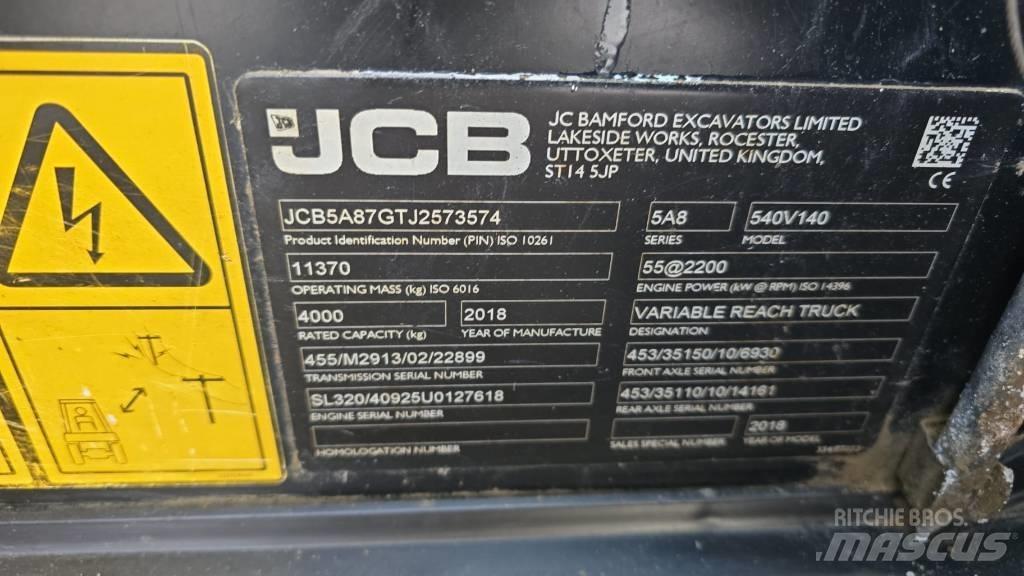 JCB 540-140 Manipulador telescópico