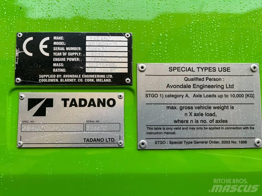 Tadano GR 160 n3 Gruas Fora-de-estrada
