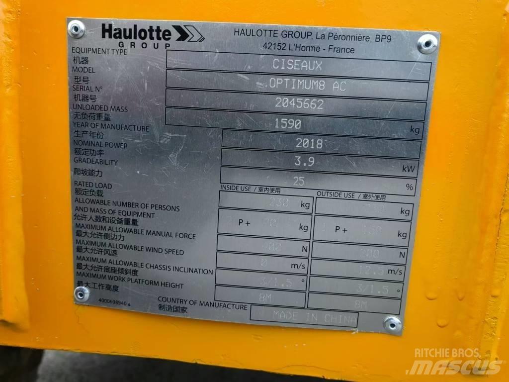 Haulotte OPTIMUM 8 Elevadores de tesoura