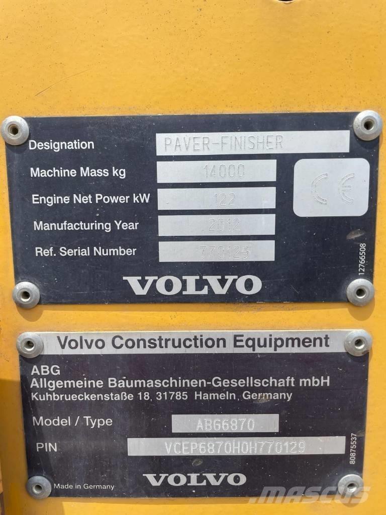 Volvo ABG 6870 Espalhadoras de asfalto
