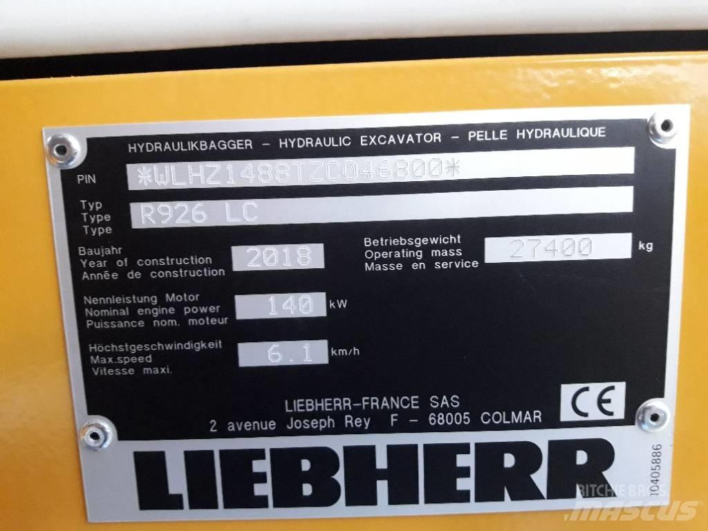 Liebherr R 926 LC Escavadeiras de esteiras