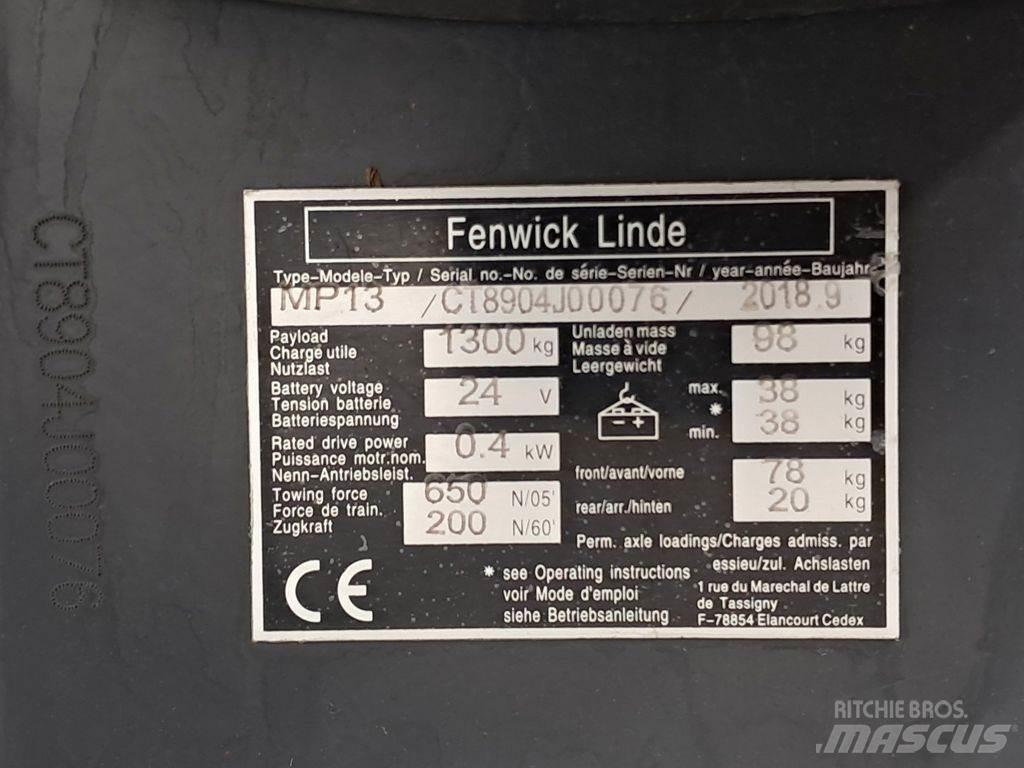 Linde MP13 Movimentadores manuais de palettes