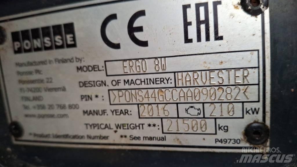 Ponsse ERGO 8W Processadores florestais