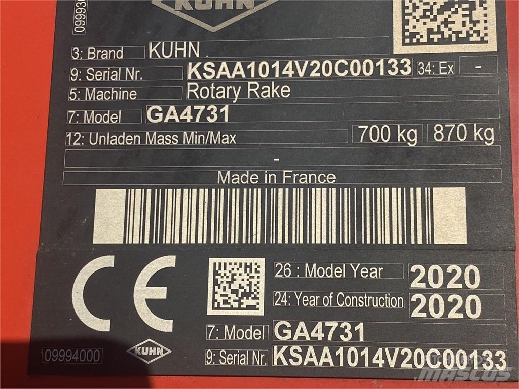 Kuhn GA 4731 Gadanheiras-fileiras