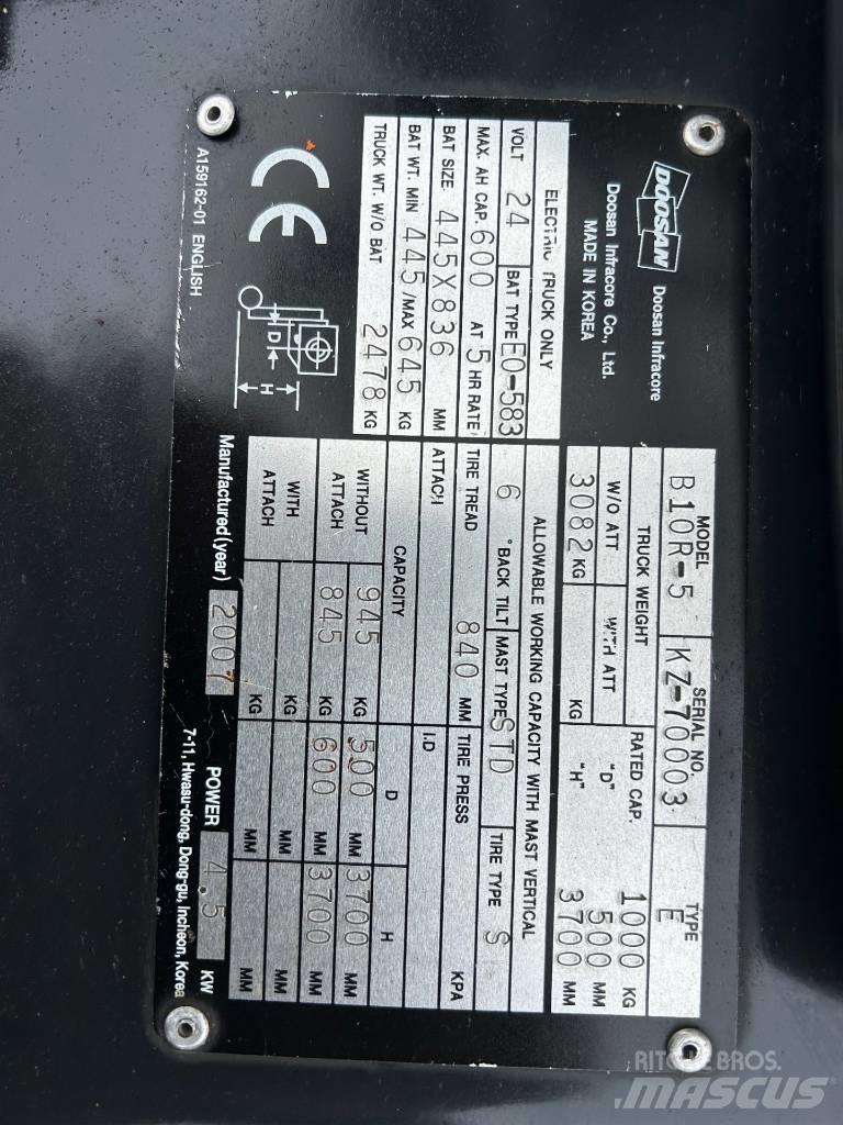 Doosan B10R-5 Empilhadores eléctricos