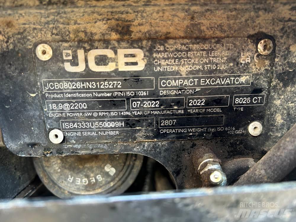 JCB 8026 CTS Miniescavadeiras
