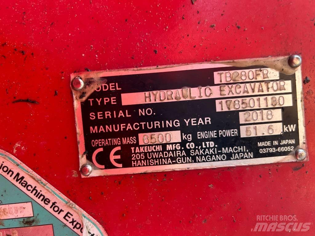 Takeuchi TB280FR Escavadoras Midi 7t - 12t