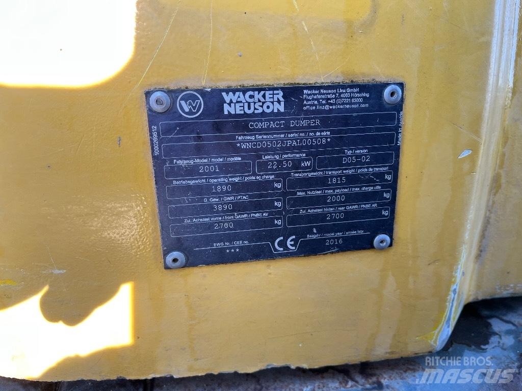 Wacker Neuson 2001 Dumpers de obras