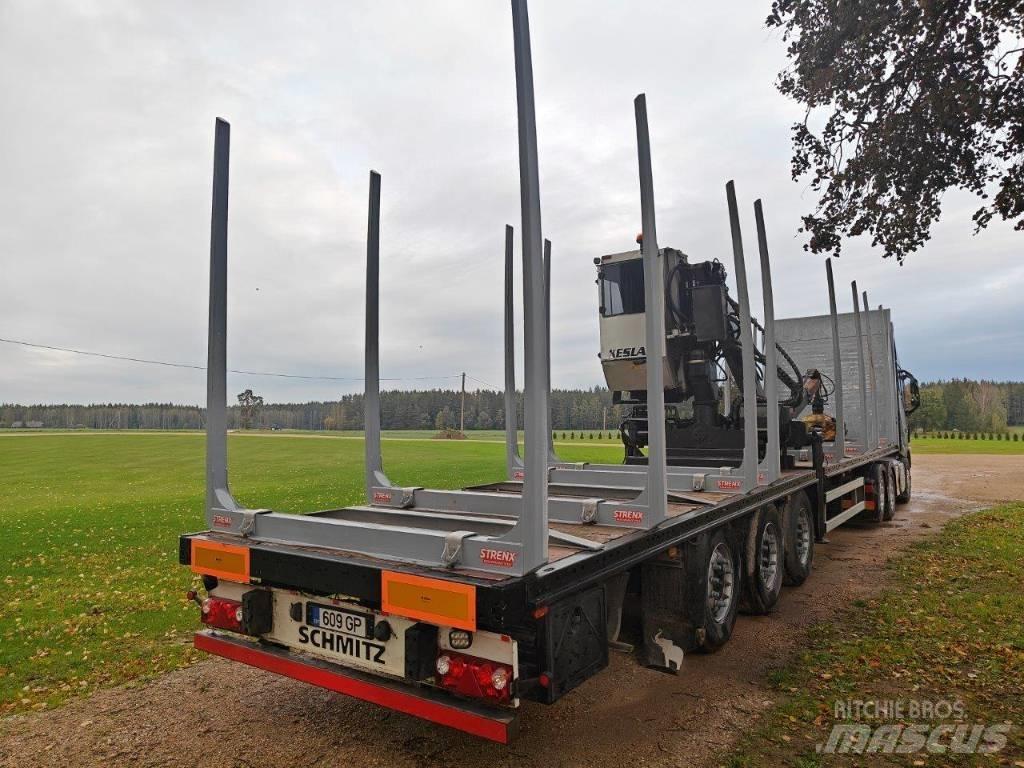 Schmitz poolhaagis Semi Reboques Transporte Madeira