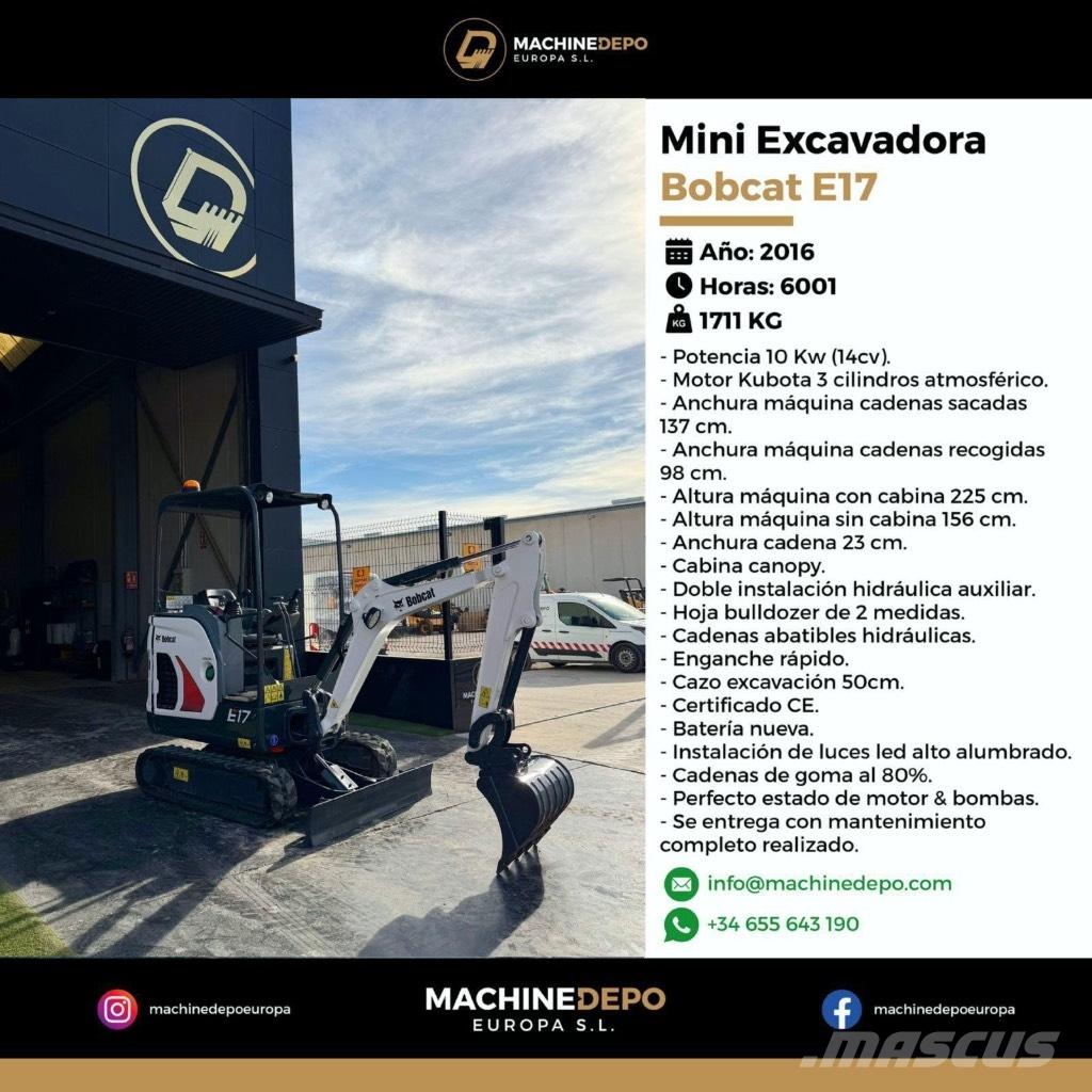 Bobcat E 17 Miniescavadeiras