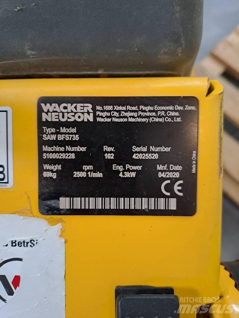Wacker Neuson BFS735 Serras para Betão e Pedra