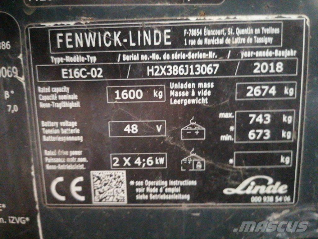 Linde E16C Empilhadores eléctricos