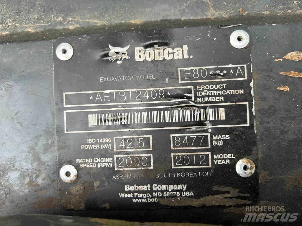 Bobcat E 80 Escavadeiras de esteiras