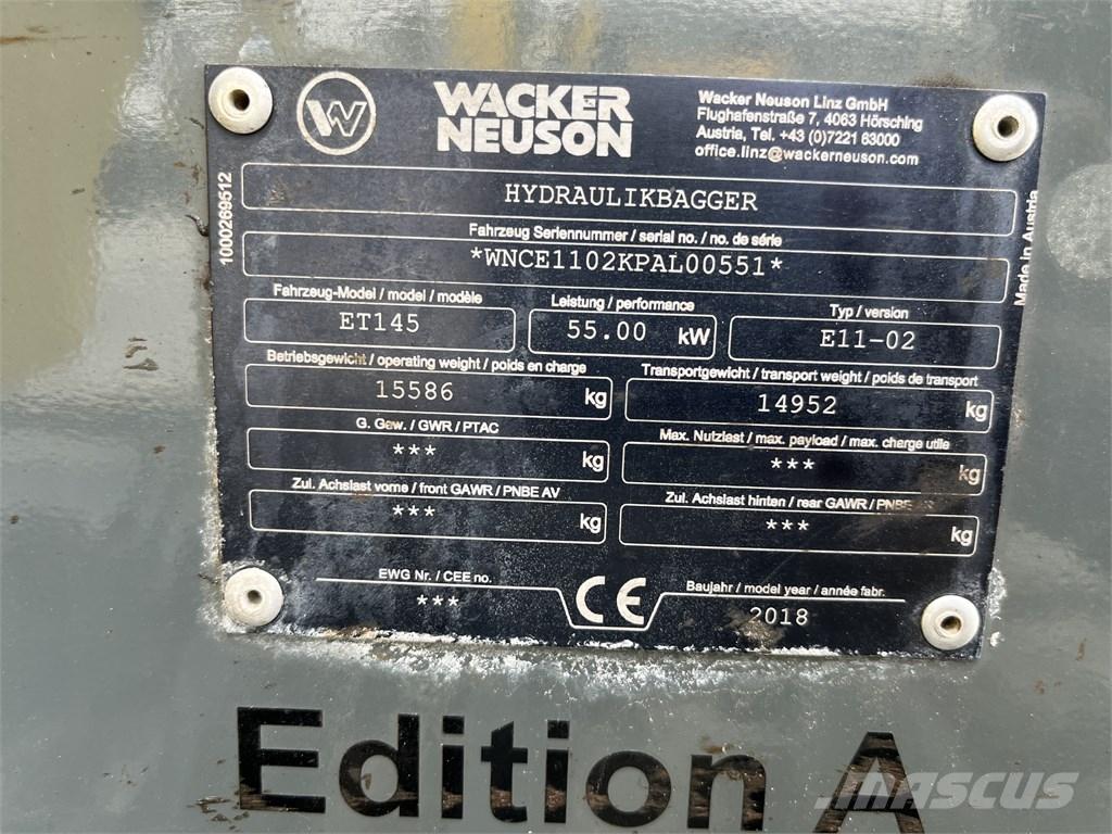 Wacker Neuson ET 145 Escavadeiras de esteiras