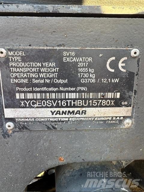 Yanmar SV 16 Miniescavadeiras