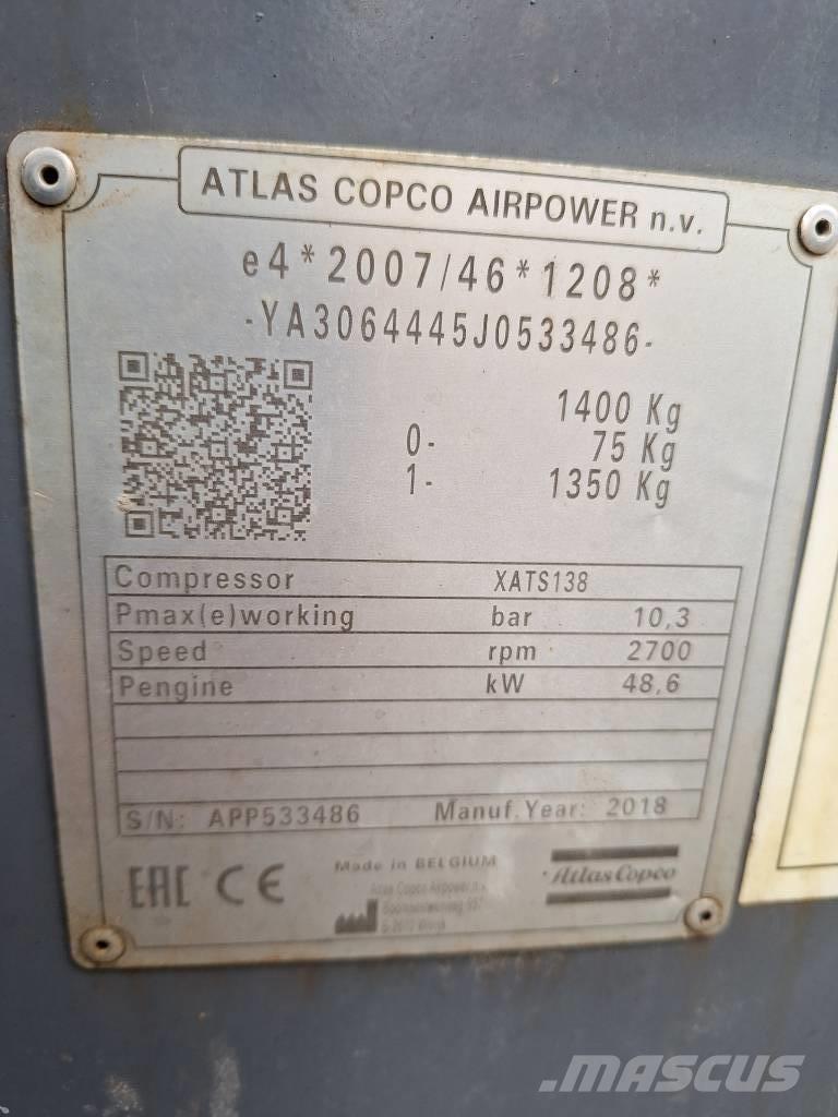 Atlas Copco XATS138 Compressores