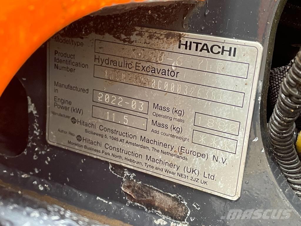 Hitachi ZX 19 U-6 Miniescavadeiras