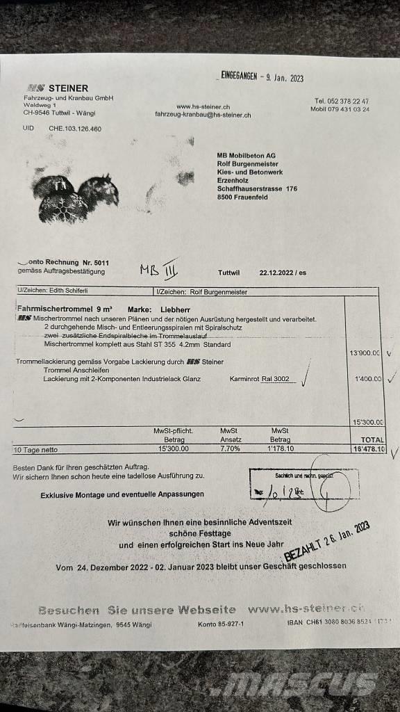 MAN 35.400 Caminhões de betonagem