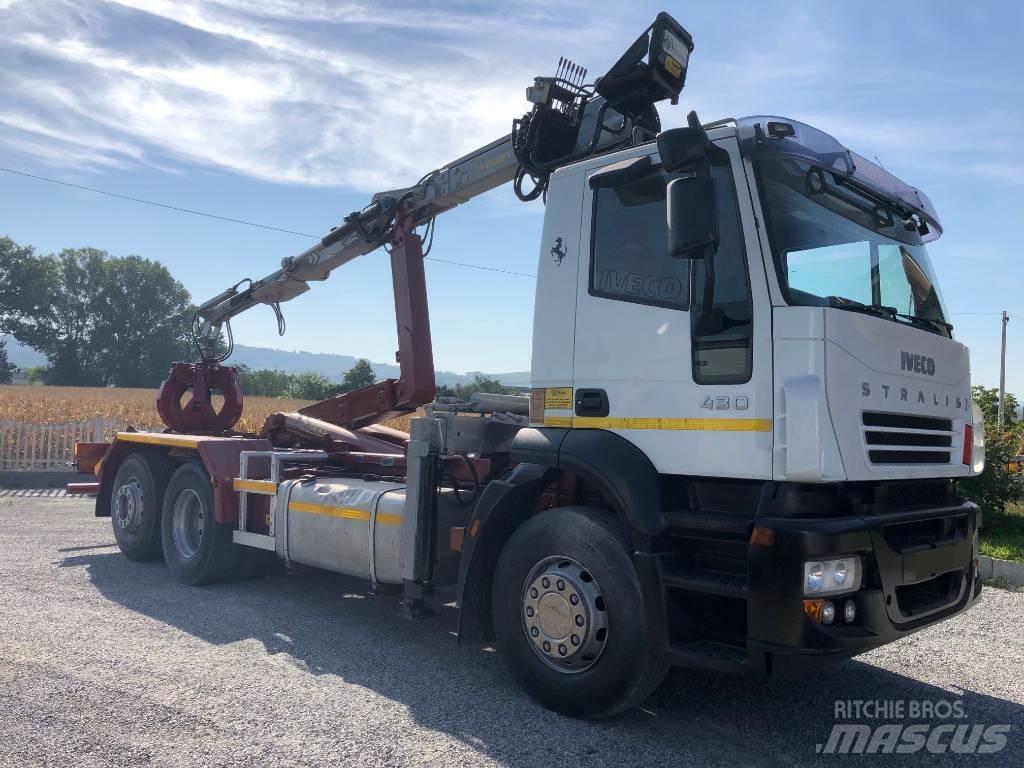 Iveco Stralis 430 Camiões caixa desmontável com elevador de cabo