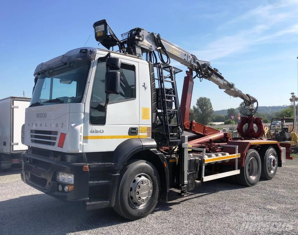 Iveco Stralis 430 Camiões caixa desmontável com elevador de cabo