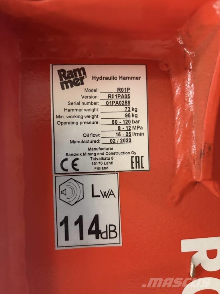 Rammer R01P Martelos de quebragem