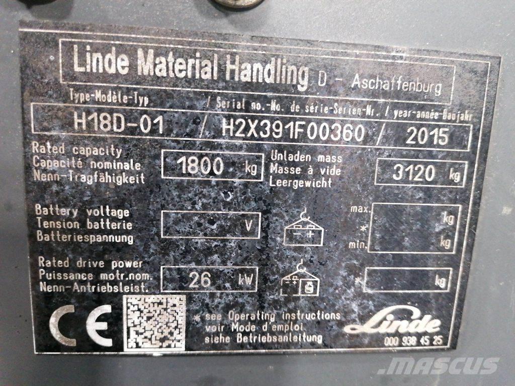 Linde H18D-01 Empilhadores a gás