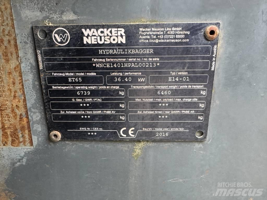 Wacker Neuson ET65 Escavadeiras de esteiras