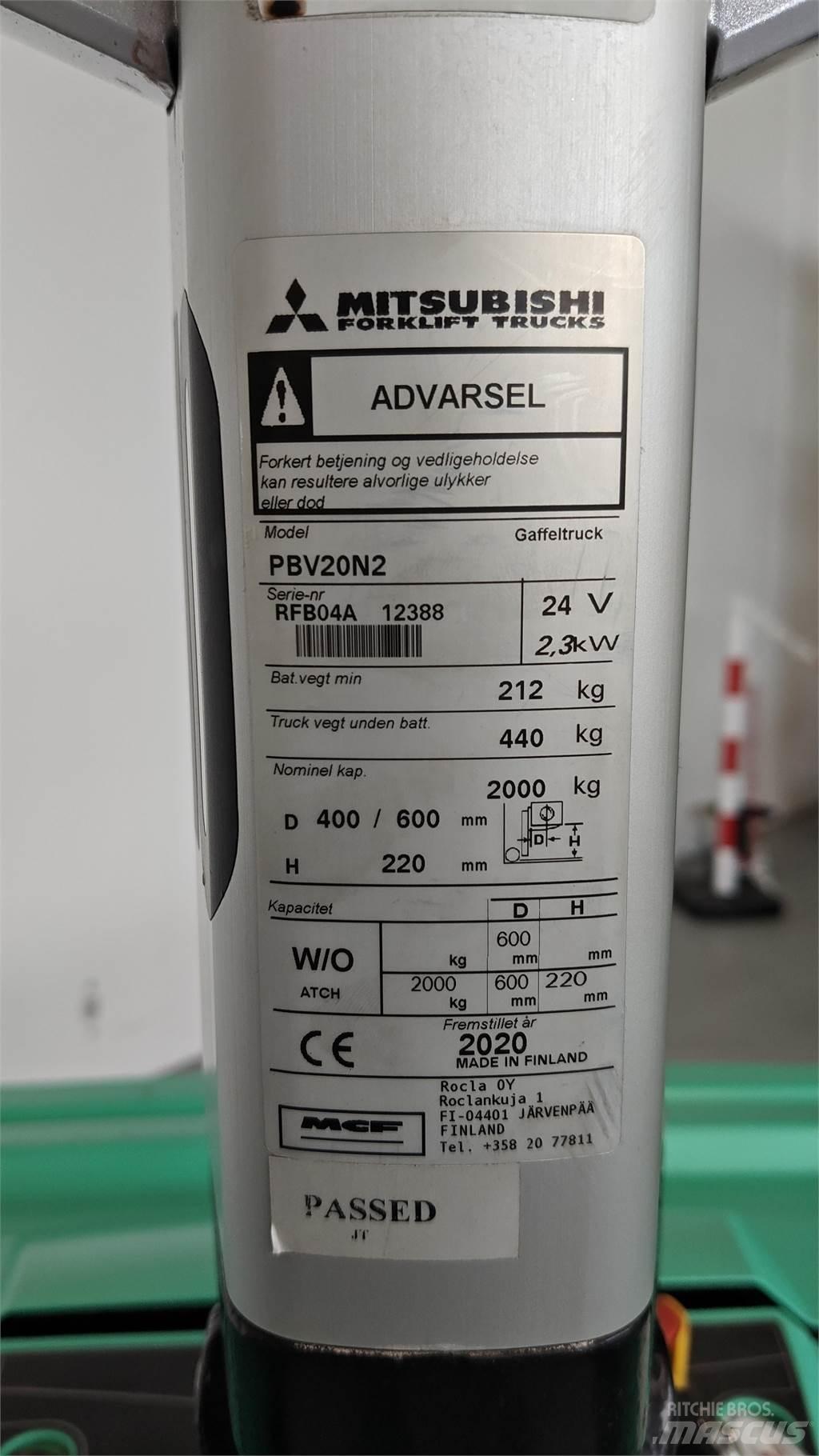 Mitsubishi PBV20N2 Empilhadores - Outros