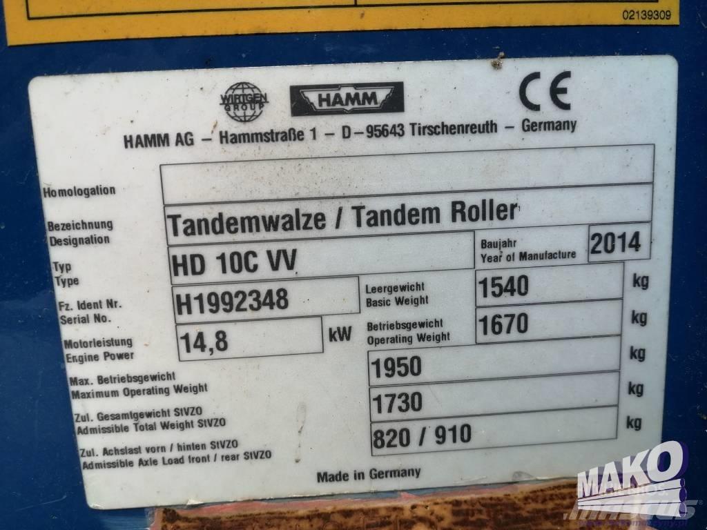 Hamm HD 10 C VV Cilindros Compactadores tandem