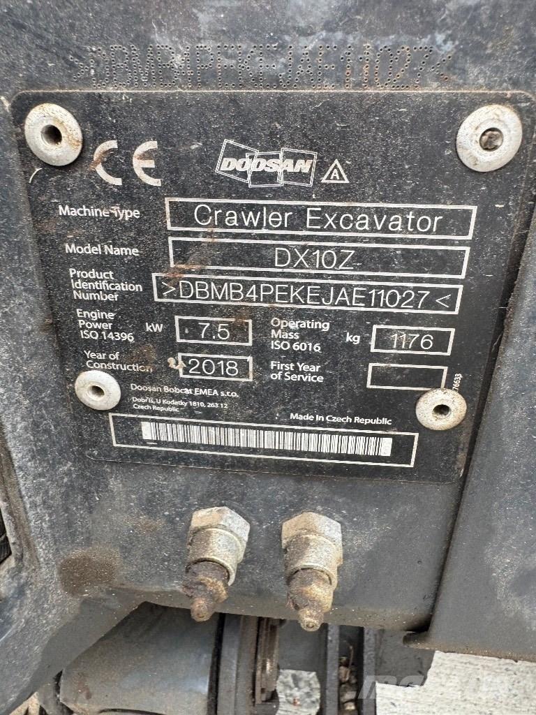 Doosan DX 10 Z Miniescavadeiras