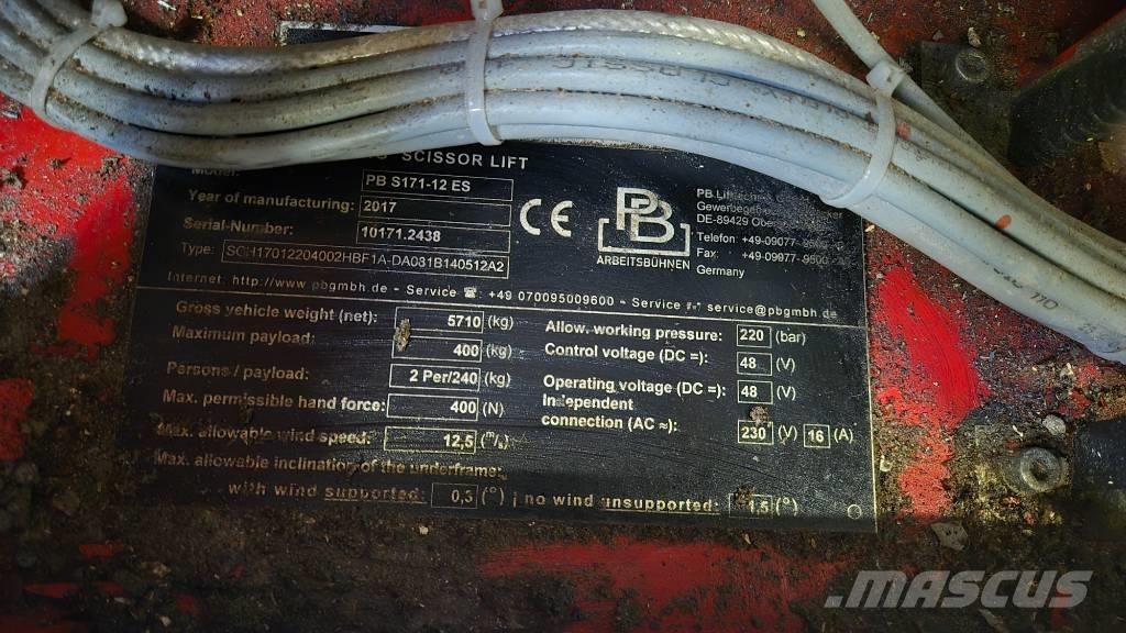 PB S 171-12 ES Elevadores de tesoura