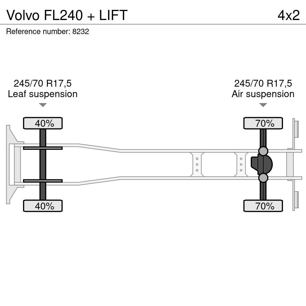 Volvo FL240 + LIFT Caminhões de caixa fechada
