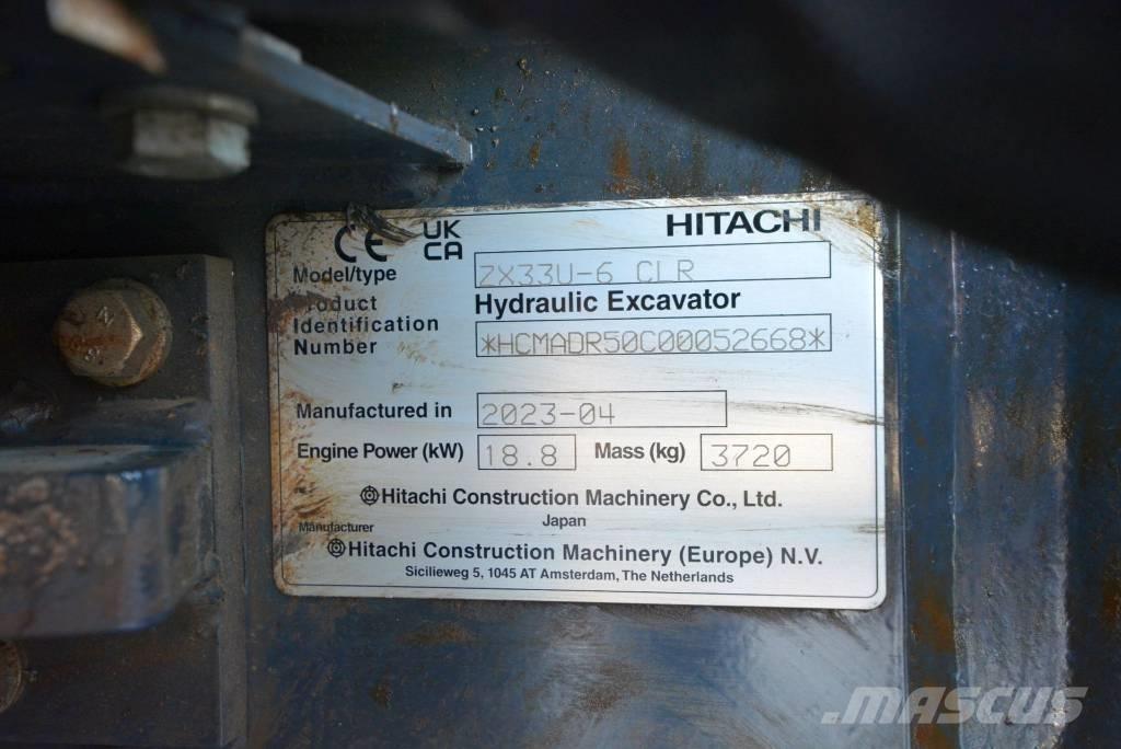 Hitachi ZX 33 U-6 Miniescavadeiras
