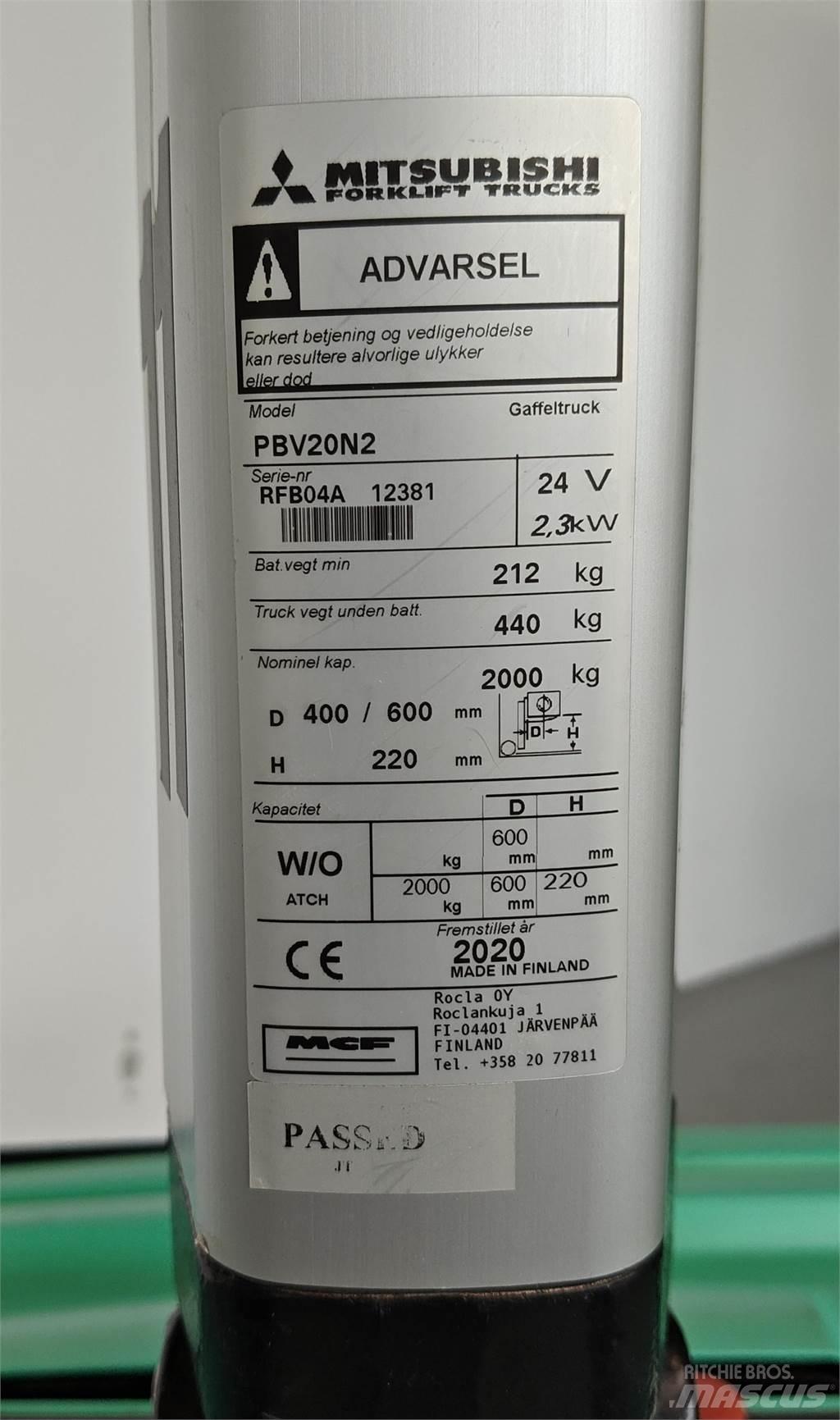 Mitsubishi PBV20N2 Empilhadores - Outros