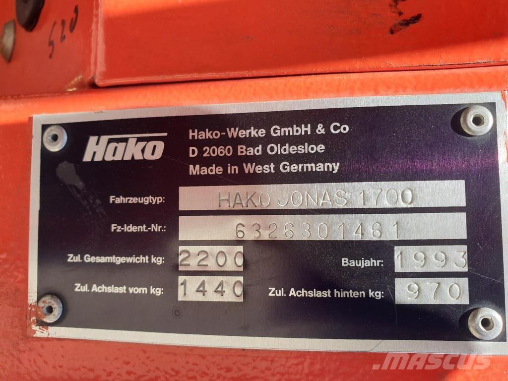 Hako Jonas 1700 Varredoras