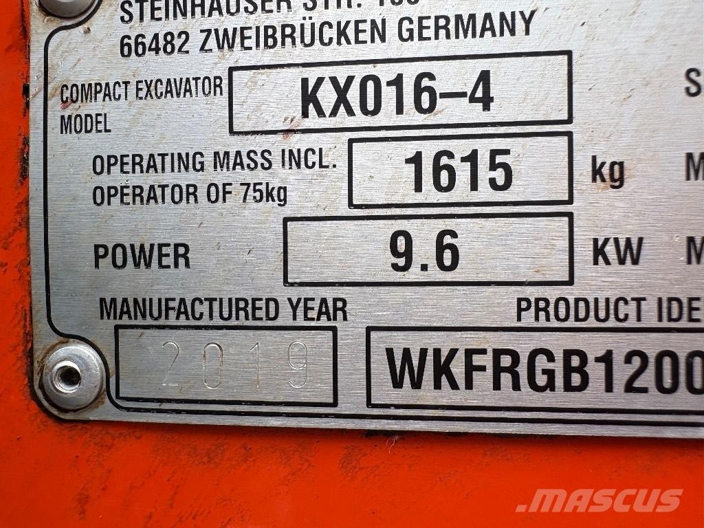 Kubota KX 016-4 Miniescavadeiras