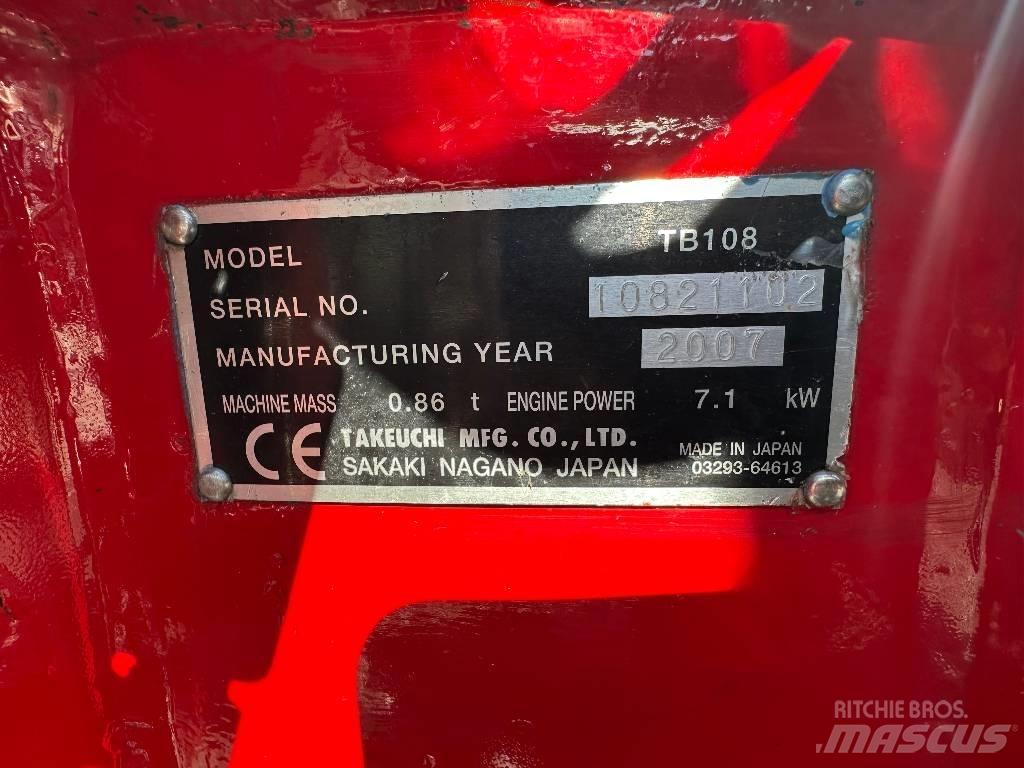 Takeuchi TB 108 Miniescavadeiras