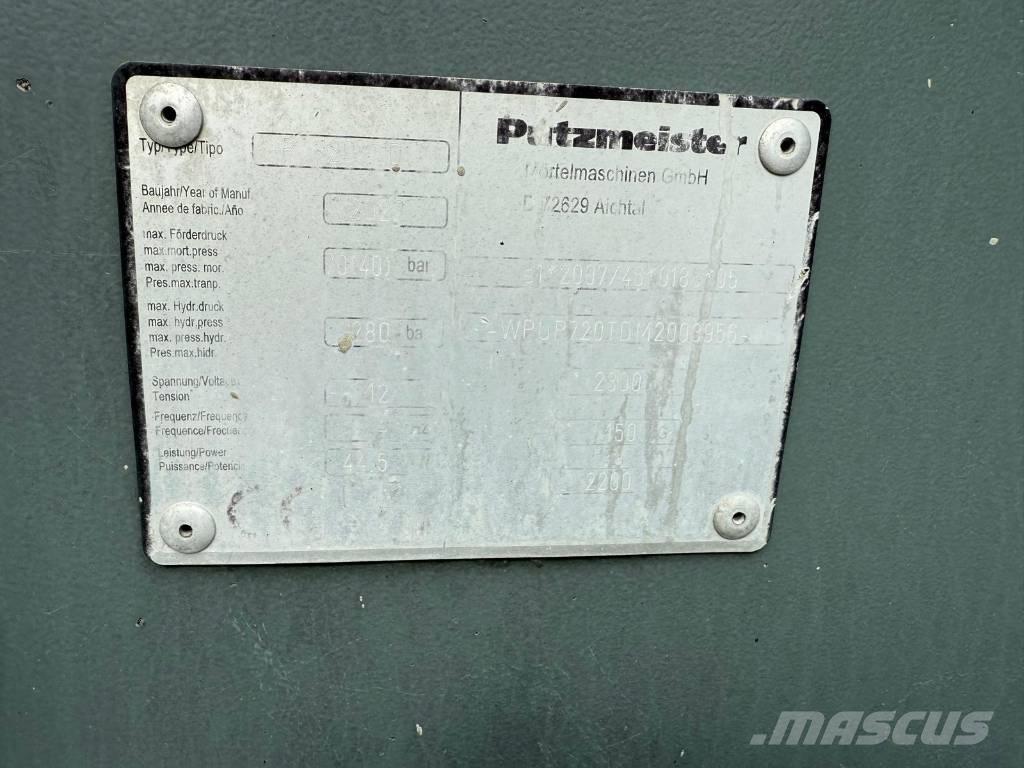 Putzmeister P 720 TD Bombas de betonagem