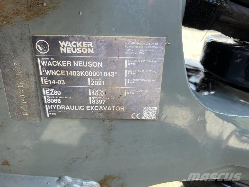 Wacker Neuson EZ80 Escavadeiras de esteiras