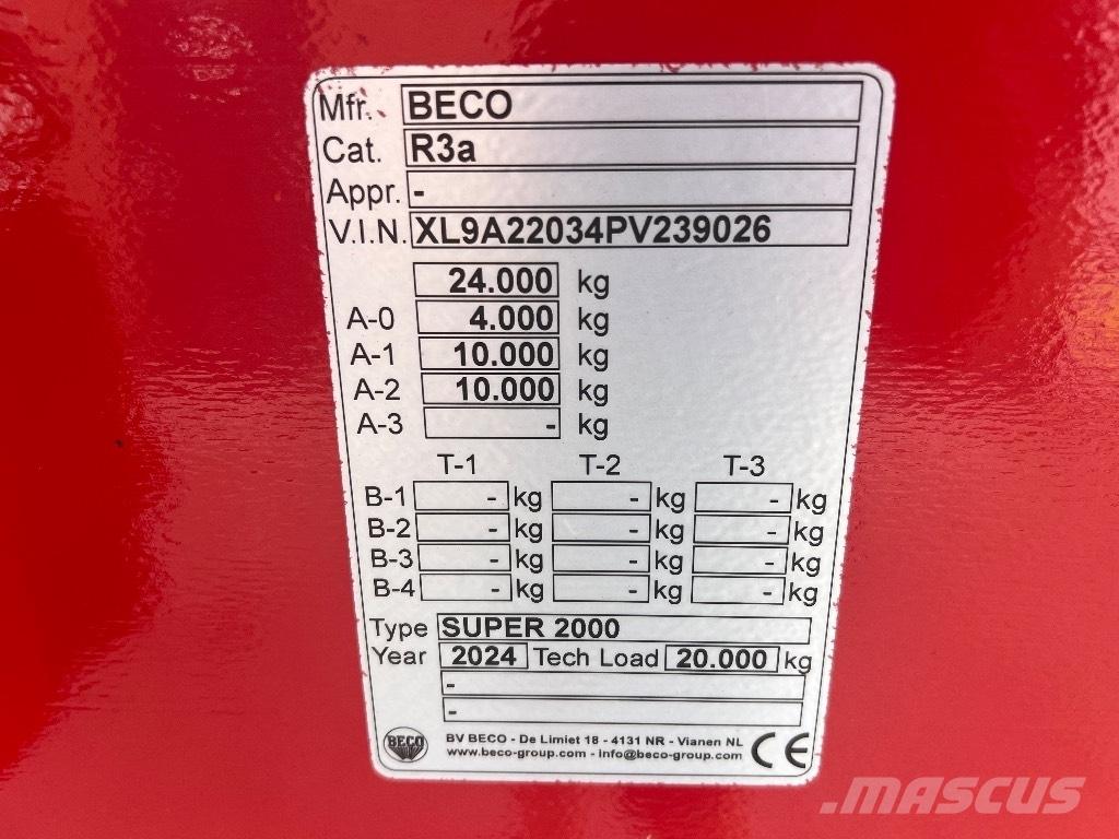 Beco Super 2000 Reboques Agrícolas basculantes