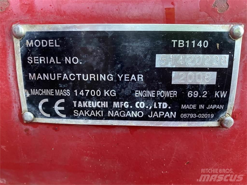 Takeuchi TB1140 Escavadeiras de esteiras