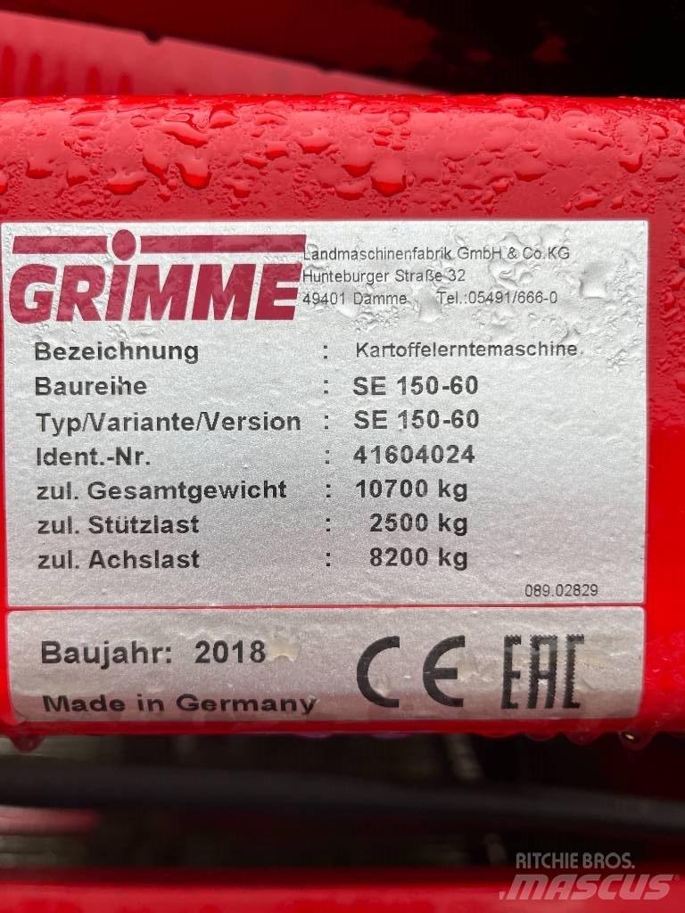 Grimme SE 150-60 NB Equipamentos Colheita e apanha de Batatas