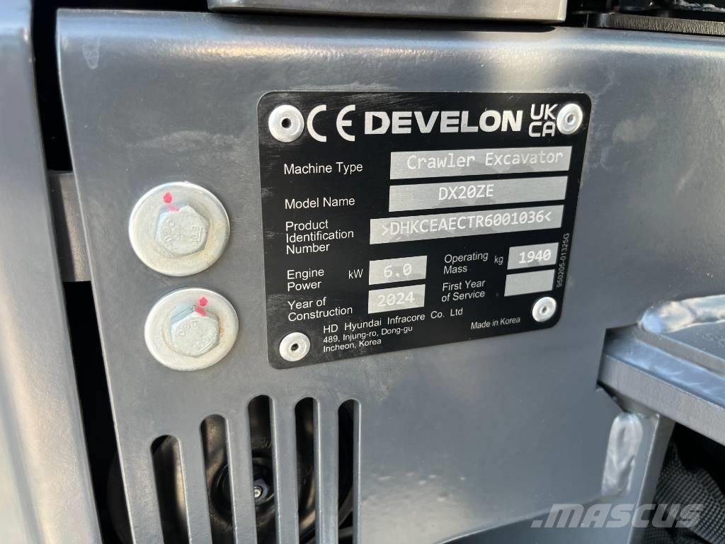 Develon DX 20 ZE Miniescavadeiras