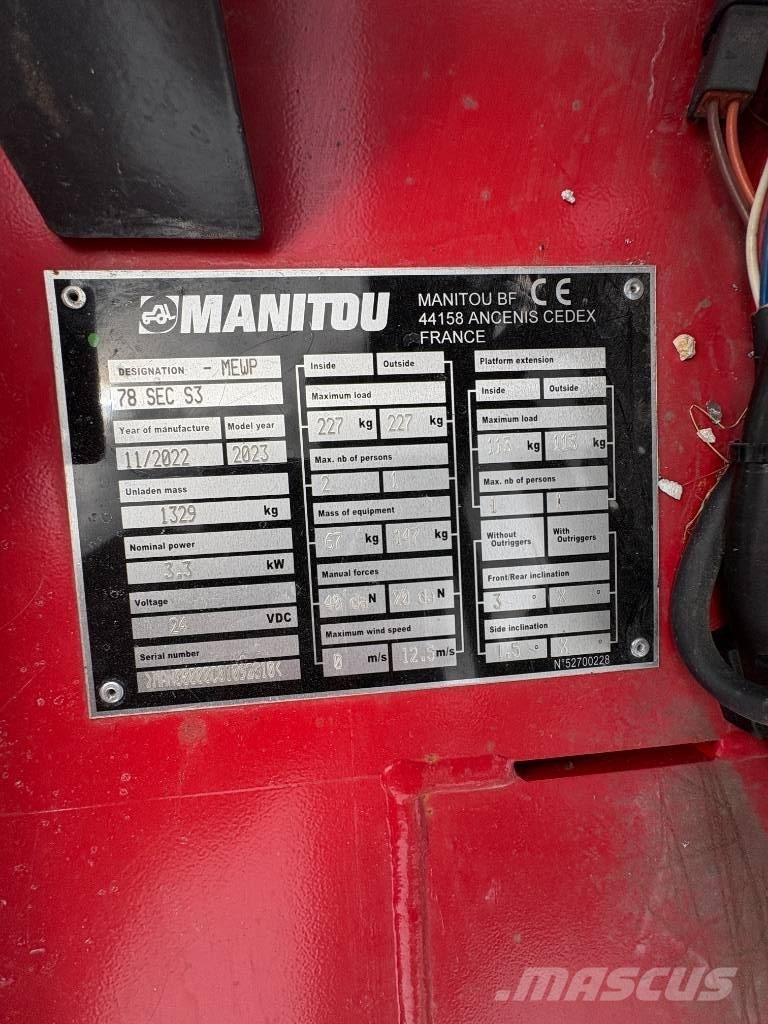Manitou 78 SEC Elevadores de tesoura